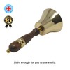 Traditional school library hand bell with wooden handle