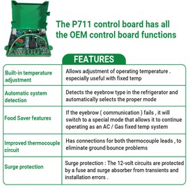 Micro P-711 RV Refrigerator Main Power Control Circuit Board Compatible with Dometic 2 Or 3 Way RV Parts, RV Refrigerator Circuit Control Board Replace#2931842.01、2931842.02、2931842.003、2931842.04