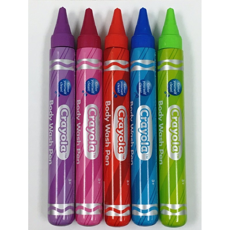 Crayola Crayon Kids Body Wash Pen Tubes Fun Colored and