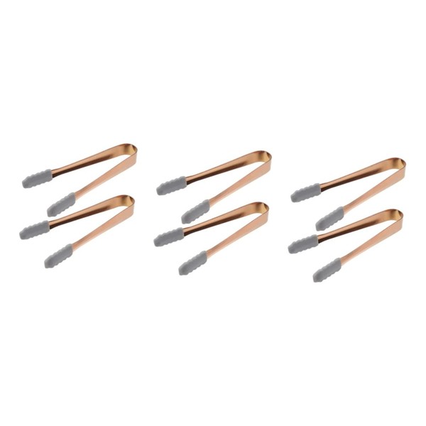 Alipis 3sets Food Grade Stainless Steel Tongs Ice Cube Tongs