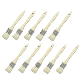 Hake City Special Price Brush Wooden Handle Gold Roll Rack, White Mountain Goat Hair, 0.9 inches (24 mm), 10 Sticks for Painting
