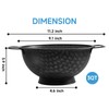 Black Colander for Kitchen, 3QT, Stainless Steel Pasta Strainer with