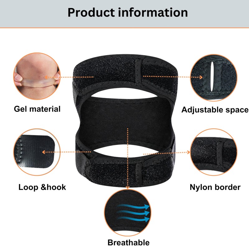 Patella Tendon Support Strap Dual Pack of1 | Adjustable Knee