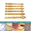 6Pcs Cross Spearhead Drill Bit Carbide Hex Shank Drilling Tool
