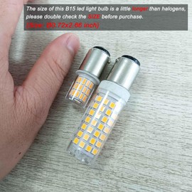 Ziomitus BA15D Led Bulbs 120V Dimmable 6W,Double Contact DC Bayonet Base,2700K Soft Warm White,40W 50W 60W T3/T4 Halogen Equivalent,Dimmable BA15D LED for Sewing Machine Pendants Ceil Wall Light,5Pack