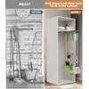 Pull Out Broom Holder, Multifunctional Slide Broom And Mop Storage/Organizer