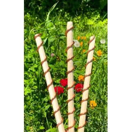 CedarMountainWorks 5-Pack Copper Cedar Electroculture Coils – Garden Antennas for Enhanced Plants - 36"