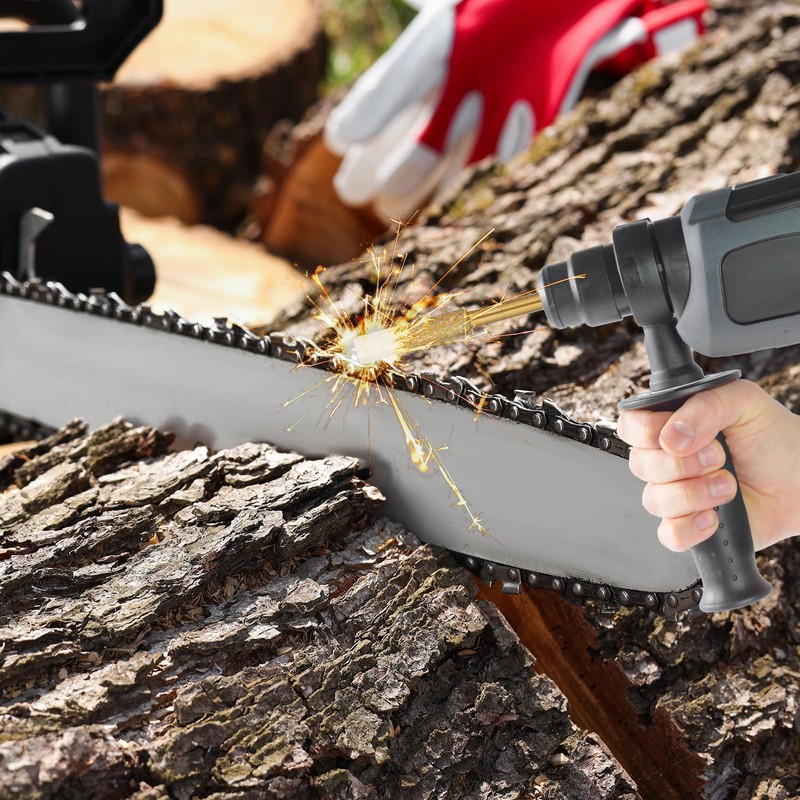 Larrel 12 Pcs Chainsaw Sharpener, Sturdy Practical Chainsaws Sharpening Bits