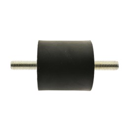 Metal Rubber Buffer Diameter 50 mm x Height 50 mm Threaded Screw on Both Sides M10 x 28 mm