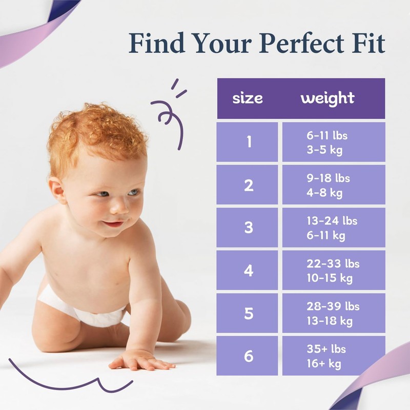 Baby Nappies, Disposable Diapers (Size 1 (60 Nappies))