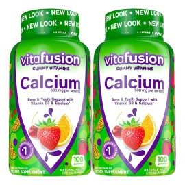 200 Gomitas Calcio Calcium + Vitamina D3 P/ Huesos Y Dientes Sabor Fruta Natural