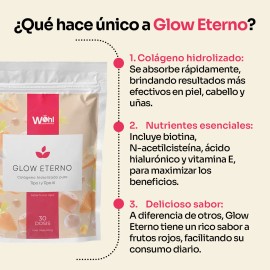 Pack 3 Glow Eterno Colágeno Hidrolizado Frutos Rojos Laboratorios Wöhl