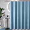 Dynamene Blue Fabric Shower Curtain - Waffle Weave Textured Heavy