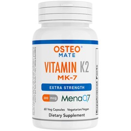 Osteo Mate® Vitamin K2 (MK-7) 300 mcg Supplement, Extra Strength, 60 Veg Capsules