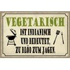 Ontrada Wooden Sign 12 x 18 cm Vegetarian is Indian