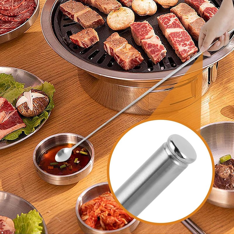 Nanddi Extendable Fork, Durable Stainless Steel Telescopic Fork Retractable Dinner