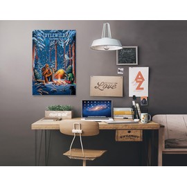Lantern Press Idyllwild, California, Find Your Inner Squatch, Camping Bigfoot, (12x18 Wrapped Canvas, Wall Decor, Artwork)