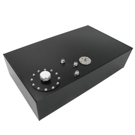 labwork 17 Gallon/64L Street Rod Aluminum Race Fuel Cell Gas Tank w/Cap Level Sender Black