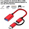 Universal 2 In1 Type C Micro USB Male To USB