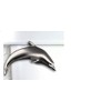 Dolphin Toilet Flush Handle - Front Mount - Satin Pewter