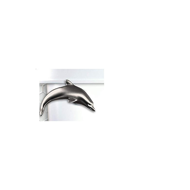 Dolphin Toilet Flush Handle - Front Mount - Satin Pewter