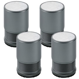 KMERCE Set of 4 Adjustable Metal Furniture Risers Bed Feet Furniture Feet for Chair Table Sofa Box Bathroom Cabinet Grey Height 4.7cm-8cm Diameter 40mm