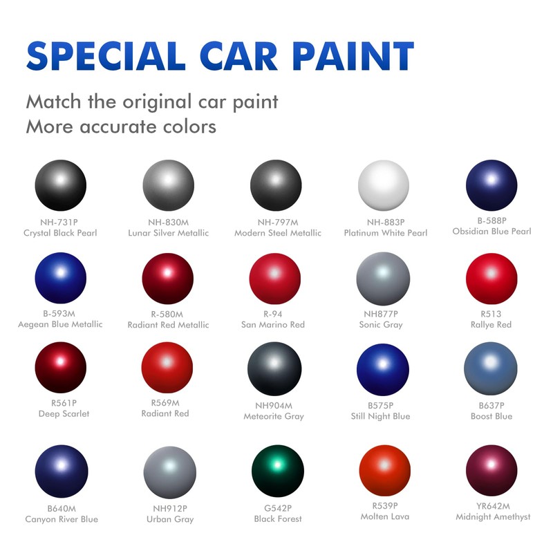 XTryfun B637P Boost Blue Touch Up Paint Compatible with Honda,