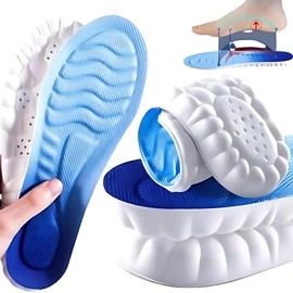 4D Cloud Technology Insoles - Cloudy Insoles for Men & Women, Memory Foam Shock Absorbing Arch Support Insoles for Men & Women, Orthotic Shoe Insoles Inserts for Hiking & More (EU (41-42))