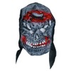 Zombie Rubber Face Mask Red Grey