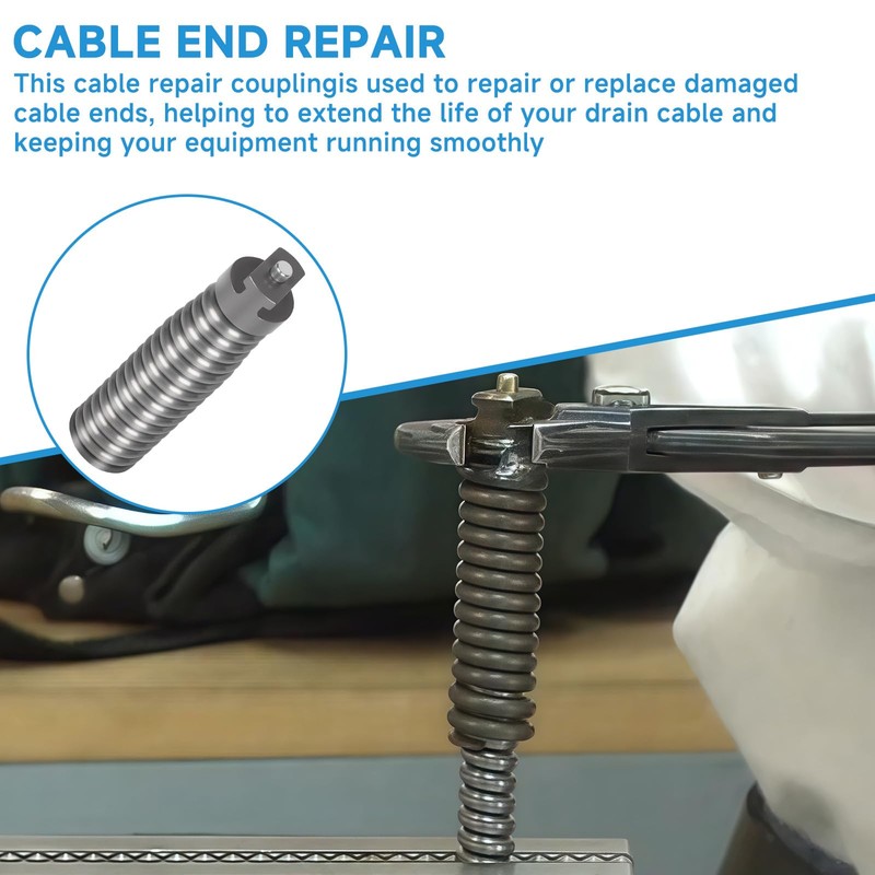 Cutetool 91037 Cable Repair Coupling suitable for RIDGID Drain Cleaner