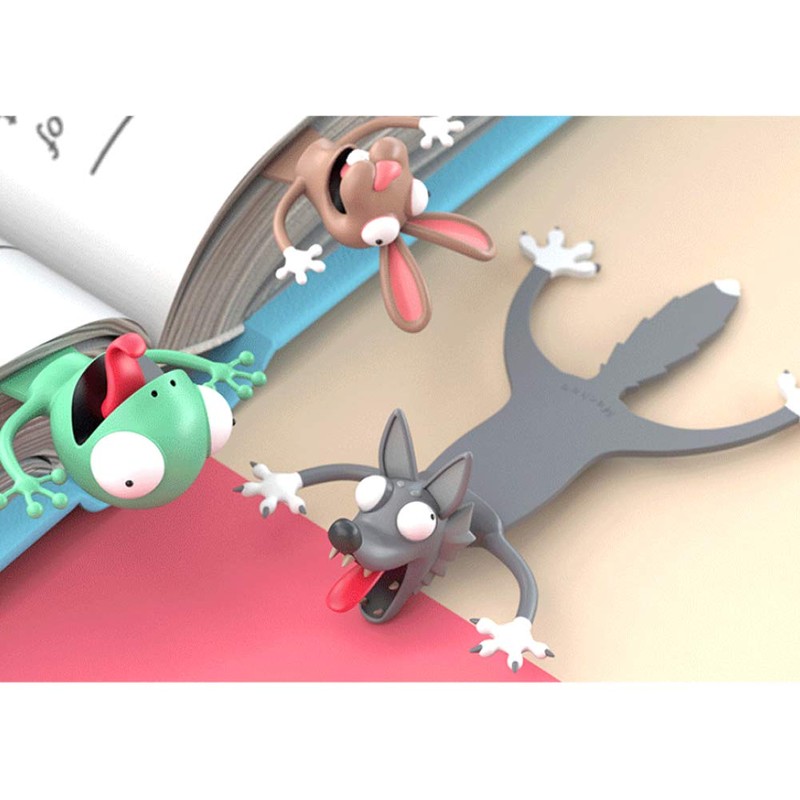 3D cartoon animal bookmarks, bookmark animal, bookmark children, bookmark magnetic,
