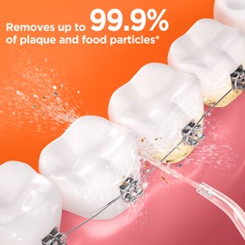 Bitvae Cordless Oral Irrigator Water Dental Flosser for Teeth IPX7 Waterproof Water Flosser USB Rechargeable Teeth Cleaner Water Dental Picks 3 Modes 6 Jet Tips for Teeth Cleaning