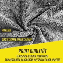 Urban Forest Microfibre Cloths Car Grey 40 x 40 cm I Premium Polishing Cloth Car Cleaning Outdoor Care I Dry Cloth for Professional Paint Care I Microfibre Cloths for Car Care Exterior Set of 4
