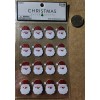 Christmas Paper Crafts Santa Glitter Gemstone Stickers - 16 PC-