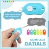 Lasnten 100 Pcs Mini Box Cutter Retractable Utility Knife Keychain