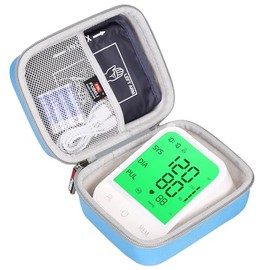 FBLFOBELI Funda de transporte compatible con monitor de presión arterial Medisana de la máquina del brazo superior digital precisa BP, bolsa de almacenamiento protectora dura (solo funda)