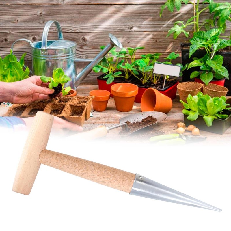 Hand Held Garden Soil Dibber for Quick and Orderly Hole