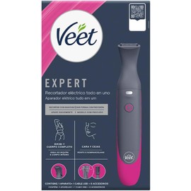 Recortador Eléctrico Veet Expert Todo en Uno para Zona de Bikini, Cara y Cejas