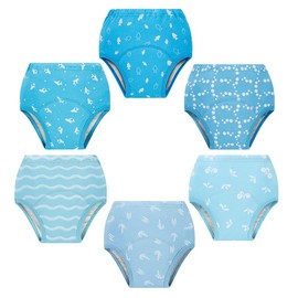Skhls Potty Training Pants for Boys and Girls Potty Training Cute Design Multipack, 6 Pack 4 Years