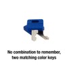 Master Lock 142DCM Covered Aluminum Keyed Padlock, 1-Pack, Blue