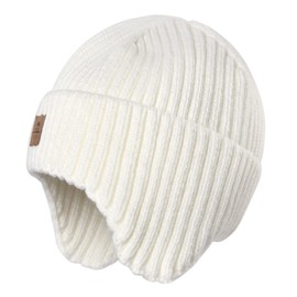 Baby Beanie Fleece Lined Toddler Winter Hat with Ear Flaps Little Girls Boys Warm Hats Cute Beanies for Kids