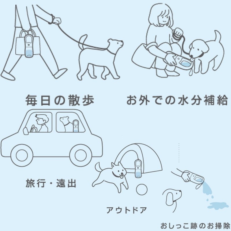 Doggy Man One Hand Bottle, White