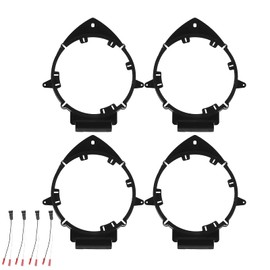 Aramox Car Speaker Adapter, 4Pcs 6.5in Car Speaker Adapter Rear/Front Door with Wire Harness Car Speaker Bracket Mount Replacement for Buick Enclave