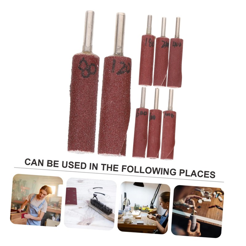 LALAFINA 1Set Abrasive Flap Wheel for Rotary Tools Cylinder Head