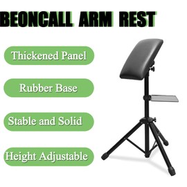 Beoncall Tattoo Arm Rest and Legrest Stand 360°Adjustable Armrest Foldable Legrest Leather Pad Thick Sponge Stable Base for Tattoo Studio Tattoo Artists