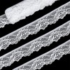 ZNZAKKA White Stretch Lace Ribbon Trim, Floral Elastic Lace Ribbon