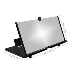 12” Screen Magnifier.Screen Amplifier for Cell Phone.3D Smart Mobile Phone Amplifier with Foldable Holder Stand for Any Smart Phones,A Smart Gift for Family,Girl/Boy Friend (Black)