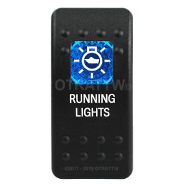 Carling Technologies OTRATTW Carling Technologies Contura II Rocker Switch, RUNNING LIGHT, BLUE LENS