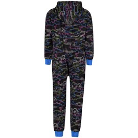 A2Z 4 Kids Girls Boys Onesie One Piece Kids Pyjamas Sleepsuit - Cotton Onesie 153 Black._9-10