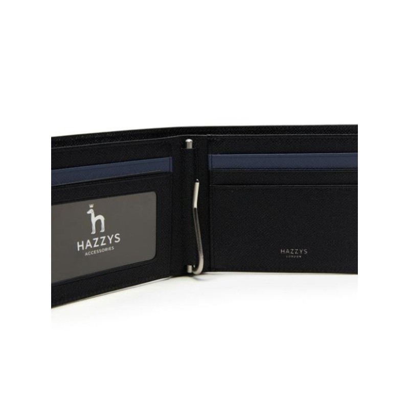 Hazzys (대구신세계)블랙 사이드 배색 가죽 머니클립 HJWA5E034BK (Daegu Shinsegae) Black